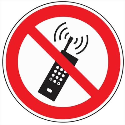 Verbodsteken ASR A1.3/DIN EN ISO 7010 mobiele telefoon verboden folie