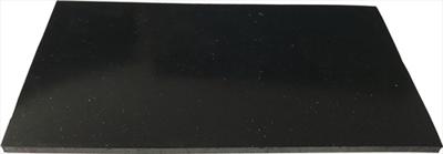 Rubberen plaat breedte 1,4 m lengte 10 m dikte 3 mm zwart EPDM/SBR zonder textie