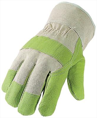 Werkhandschoen maat 10,5 groen/natuurlijke kleuren 100 % vinyl PSA-categorie I A