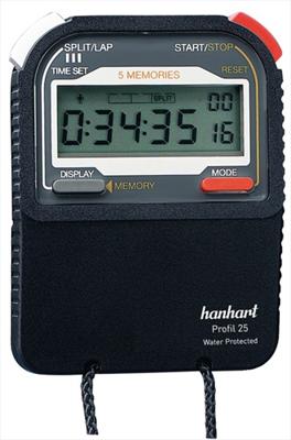 Stopwatch profiel 25 1/100 sec. digitaal HANHART