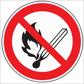 Verbodsteken ASR A1.3/DIN EN ISO 7010 vuur/open licht verboden folie