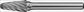 Stiftfrees KEL RVS d. 12 mm koplengte 25 mm schacht-d. 6 mm hardmetaal vertandin